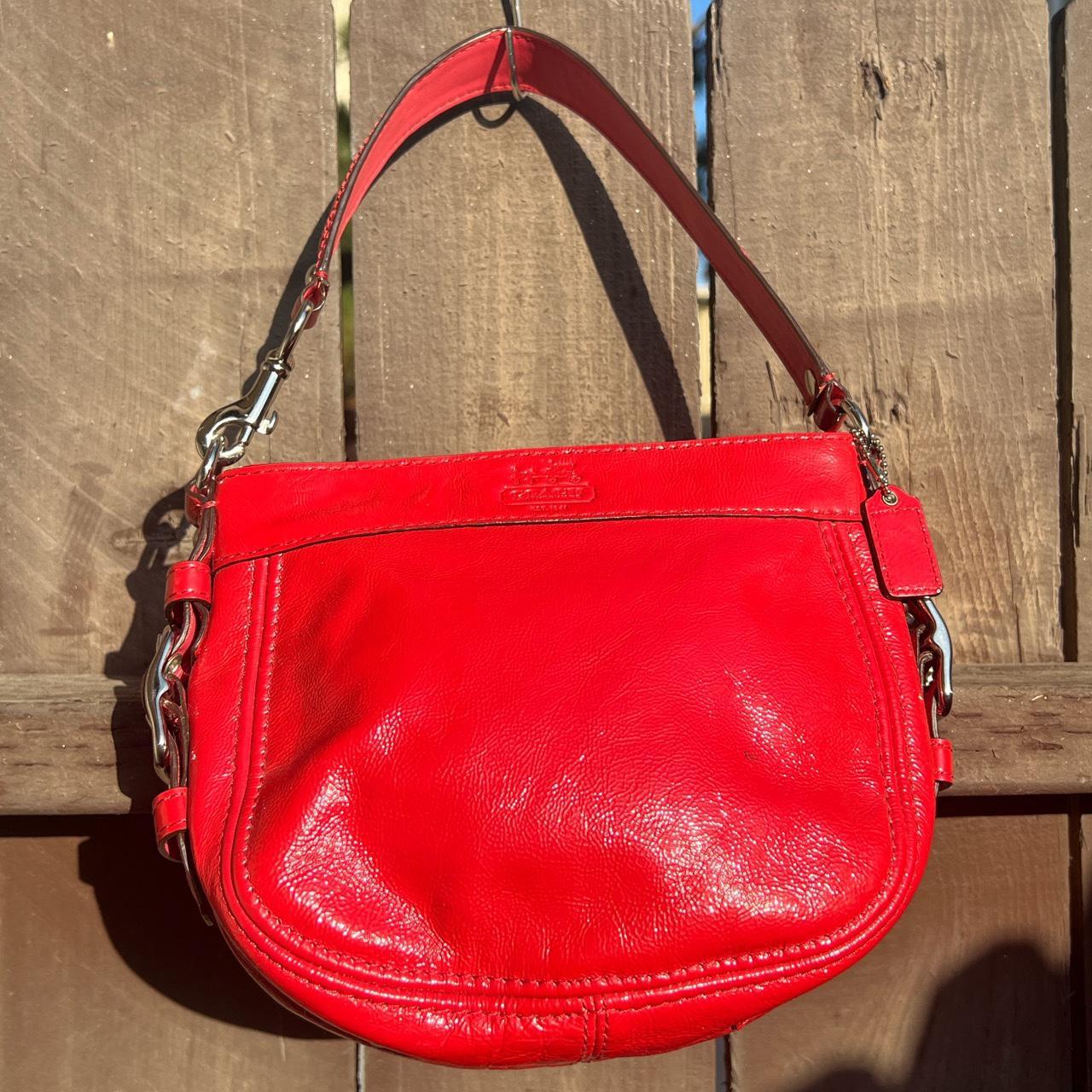 Coach Red Leather Satchel hotsell