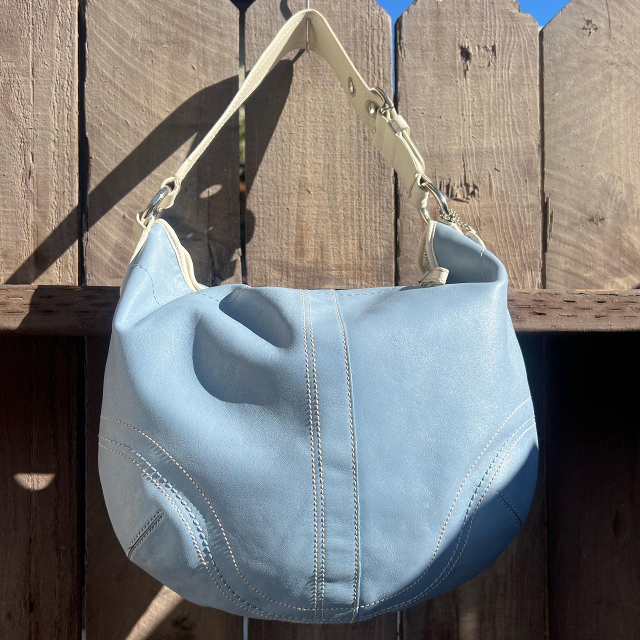 Baby blue coach online purse