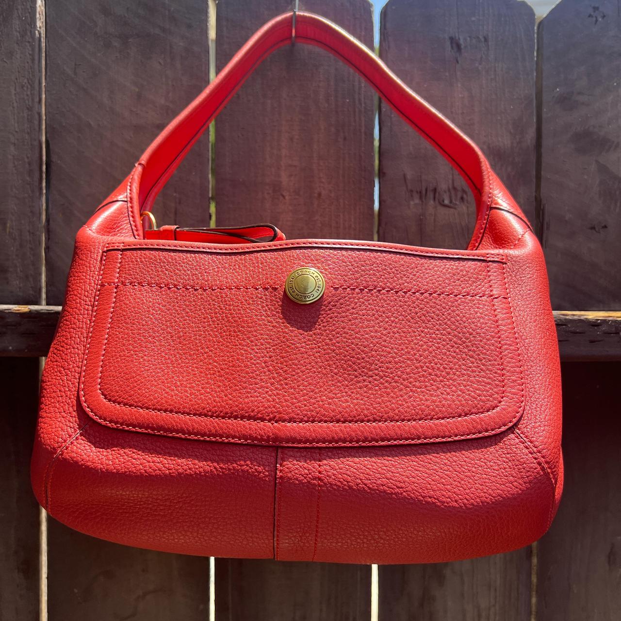 Coach ergo gold hardware red leather y2k | Depop