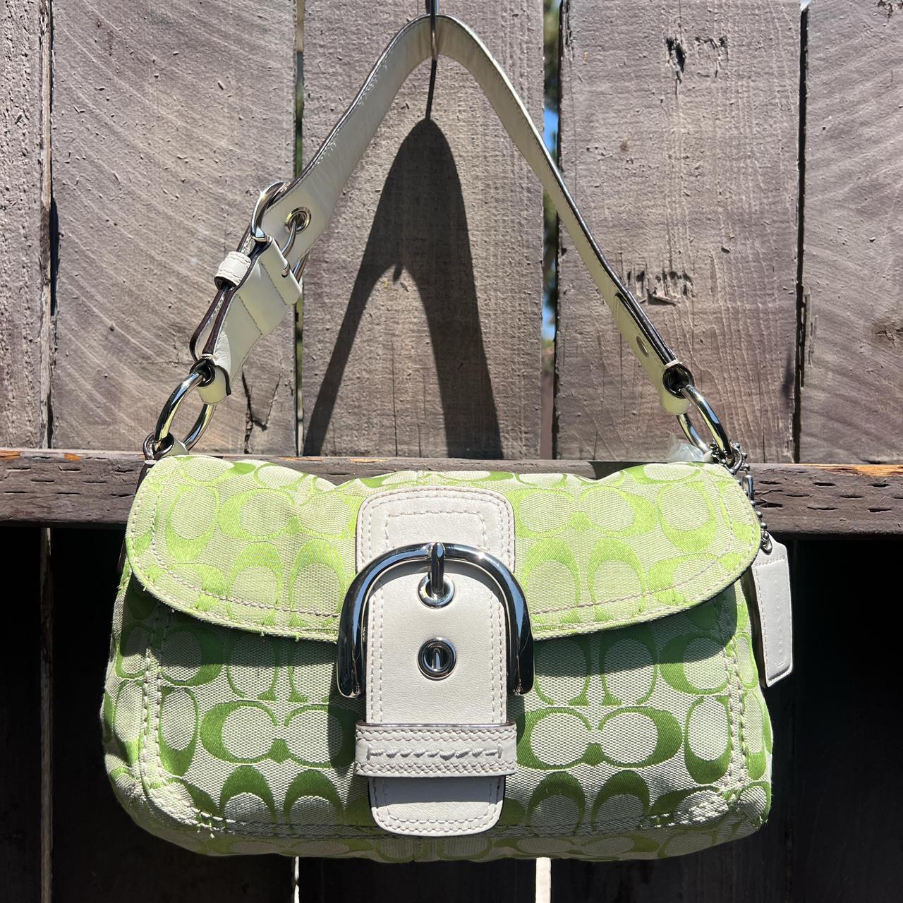 Coach vintage messenger turnlock crossbody bag light | Depop