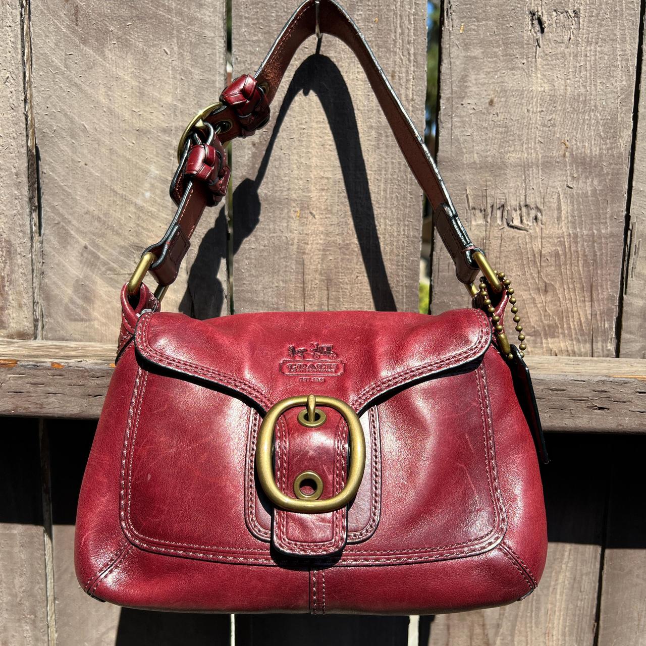 Coach vintage red shoulder bag ergo leather 9025 | Depop