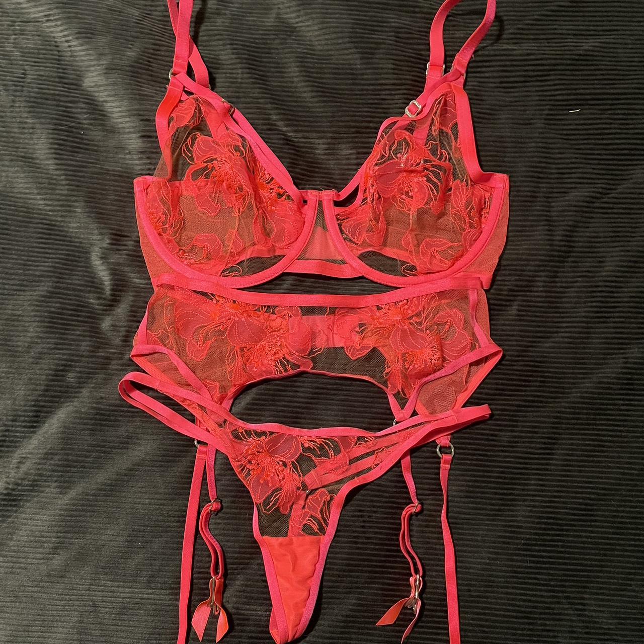 Honey Birdette - MARIVIE Neon Pink Bra - AUS... - Depop