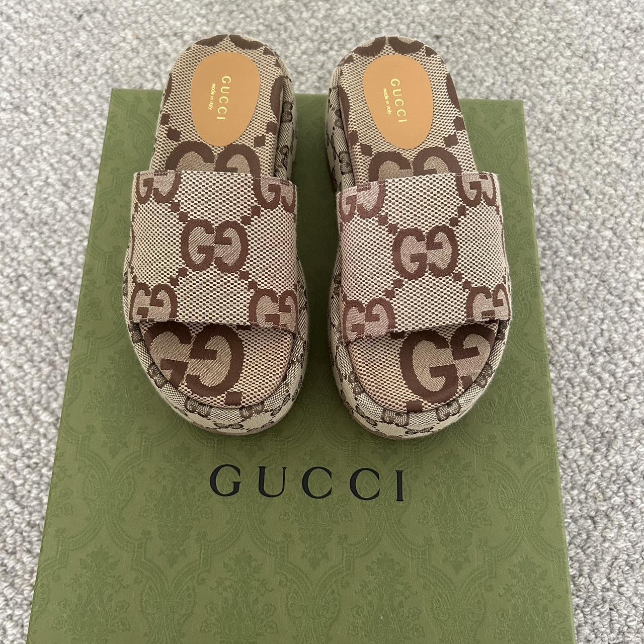 Gucci Angelina slides in size 35.5. Worn only once... - Depop