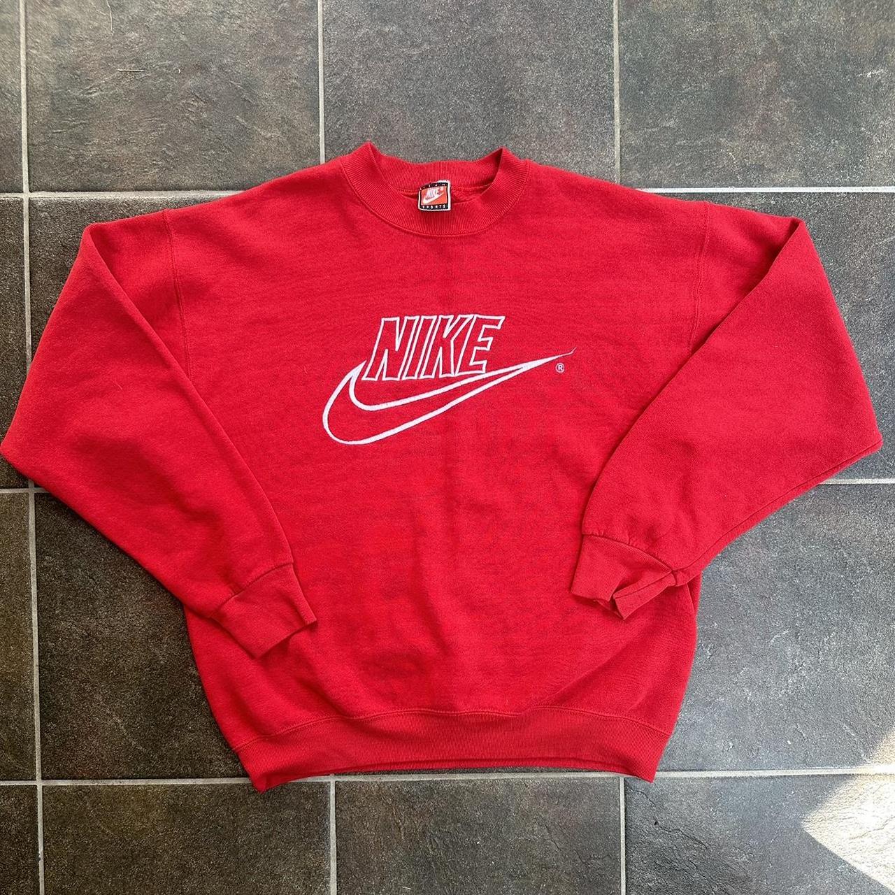 Nike embroidered crewneck sweatshirt store