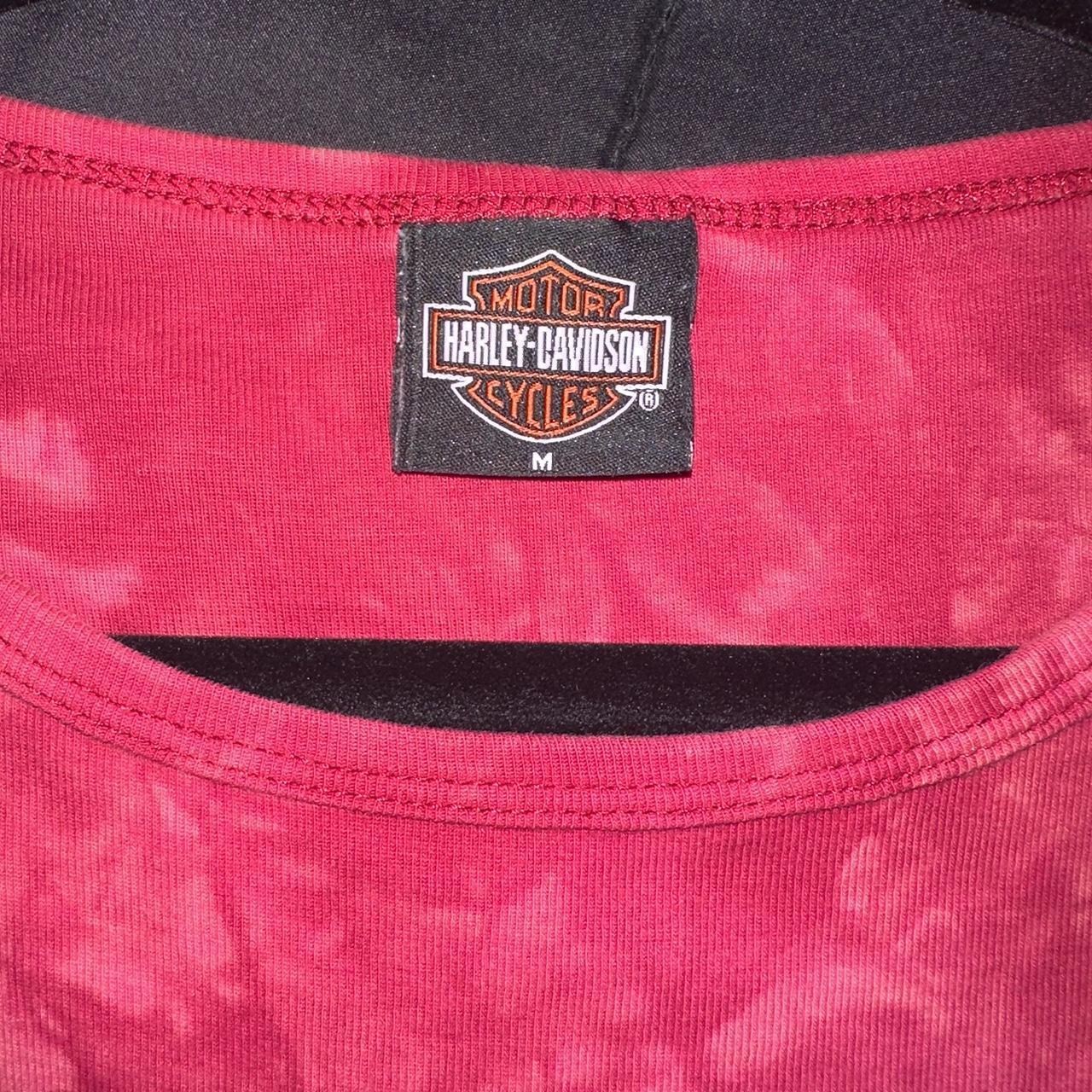 red harley davidson longsleeve size medium could fit... Depop