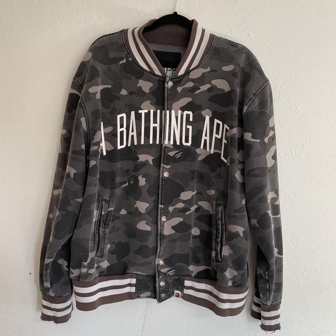 A Bathing Ape graphic-print Bomber Jacket - Grey