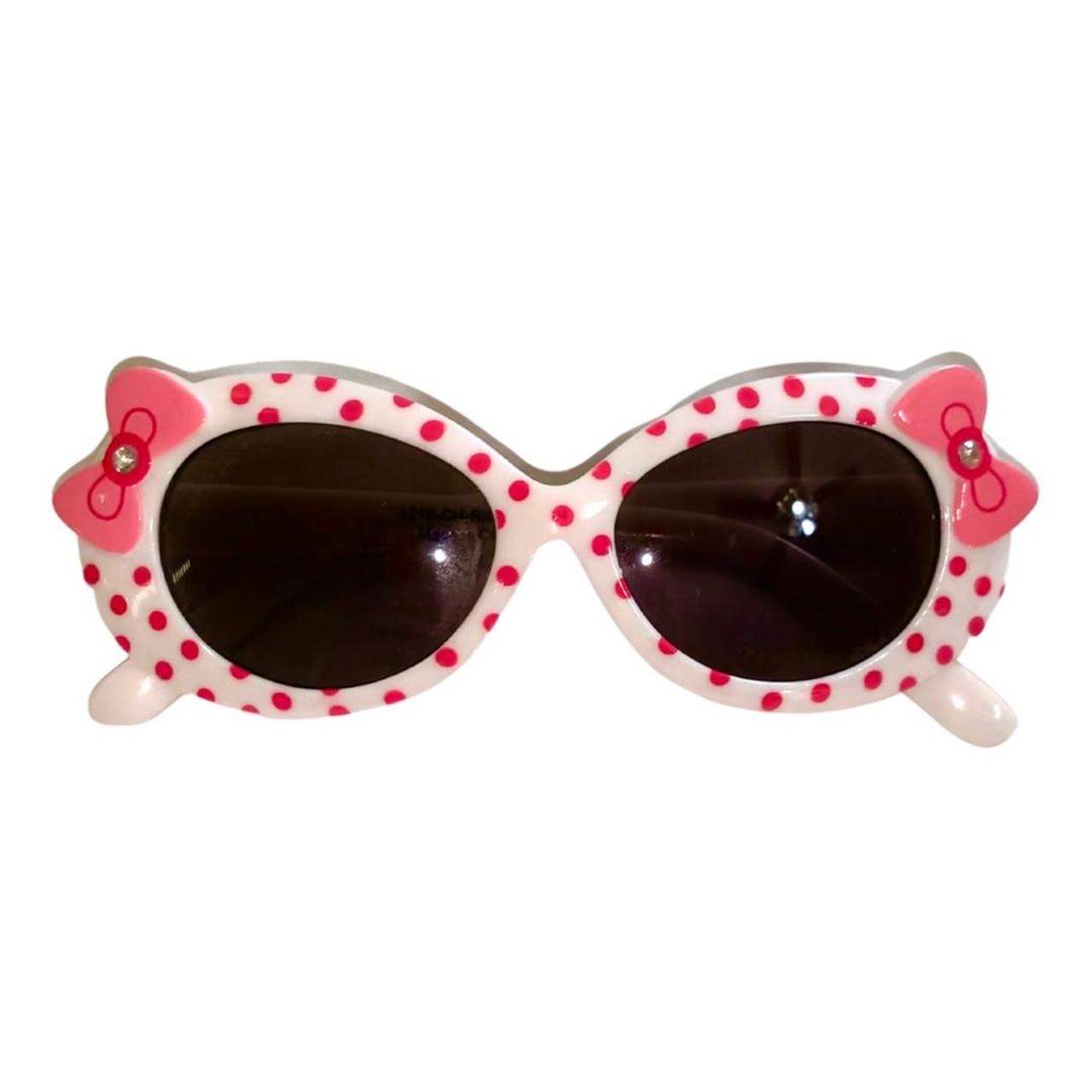 Women's Pink And White Sunglasses 