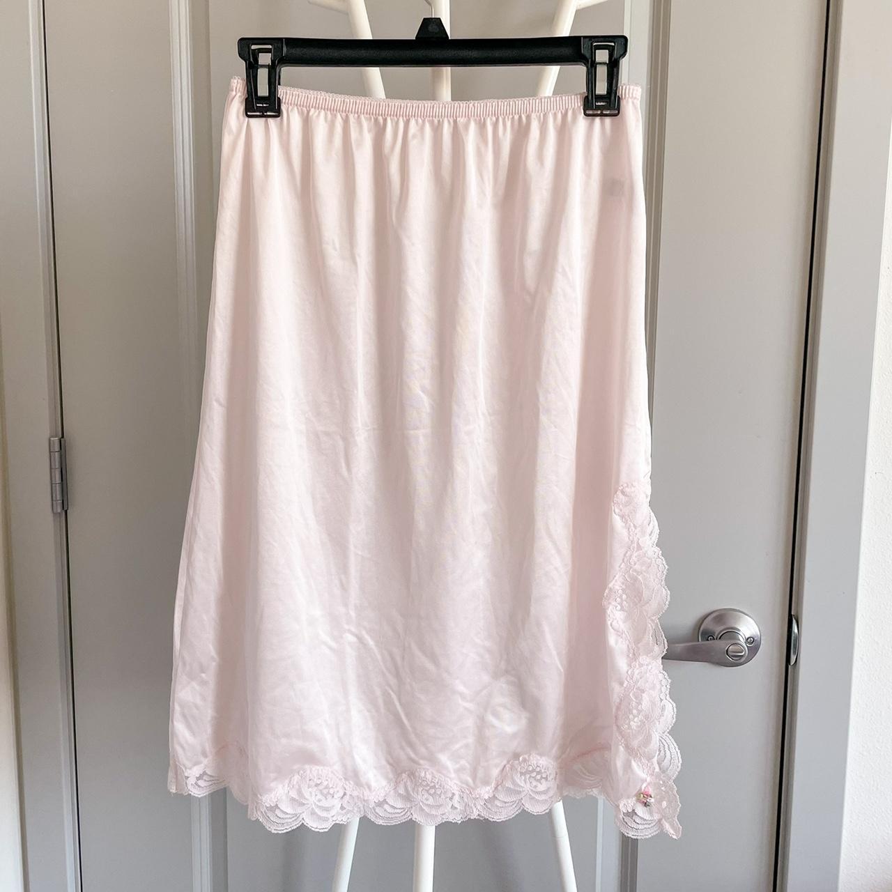 Vintage Pale Pink ‘70’s Half Slip Skirt length slip... - Depop