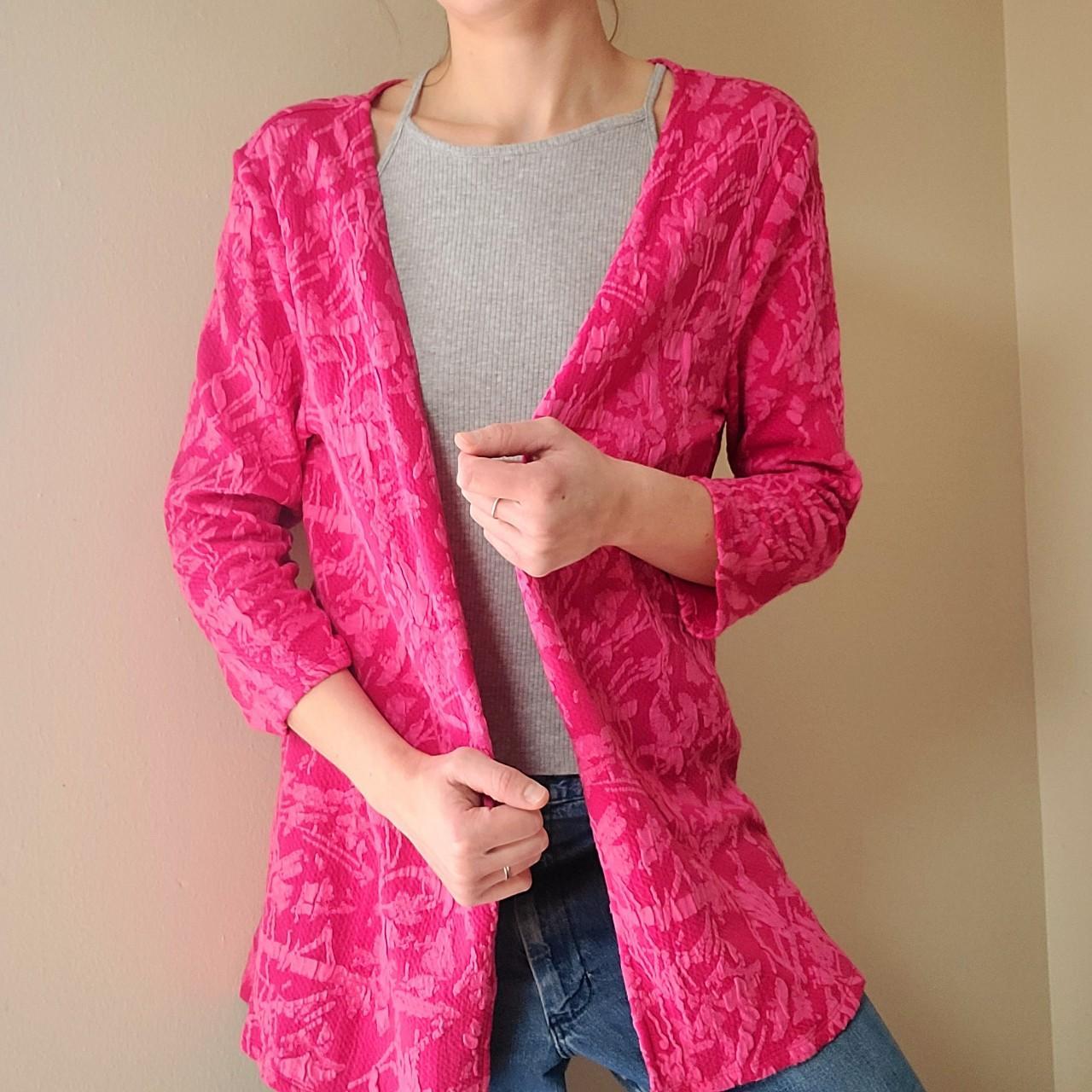 Womens bright pink on sale cardigan