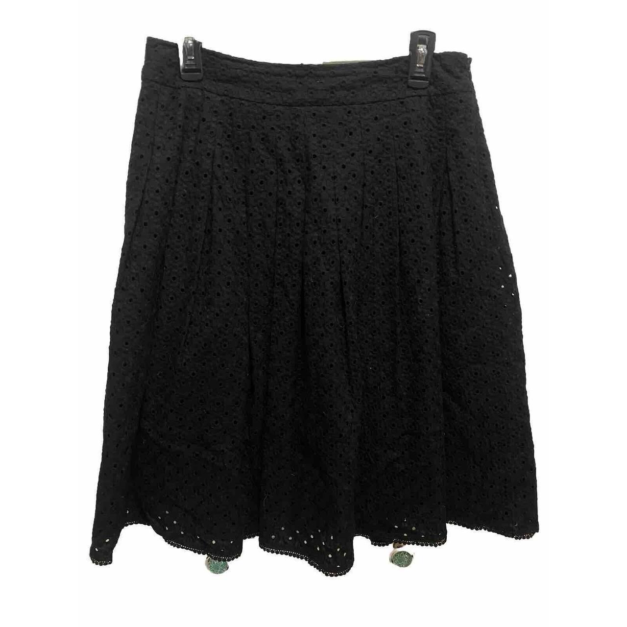 Style & Co Women's Petite Skirt - Black - 10 – Style & Co Petite Black Eyelet Ruffle …