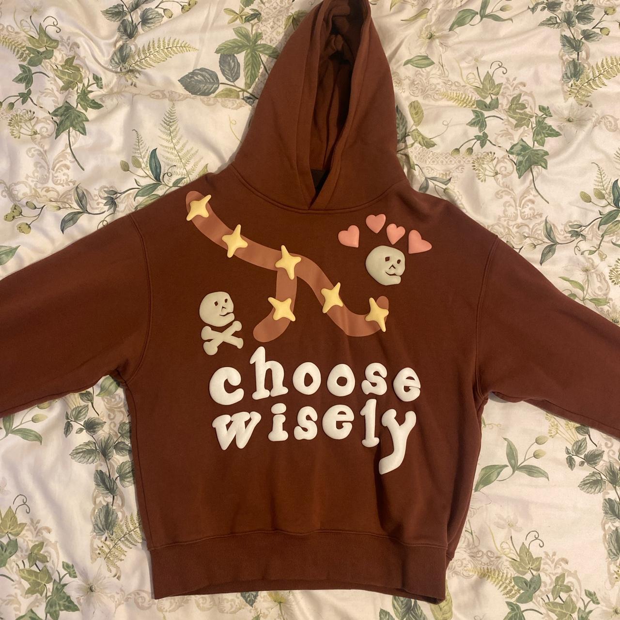 Broken Planet “choose wisely” hoodie in brown Size :... - Depop