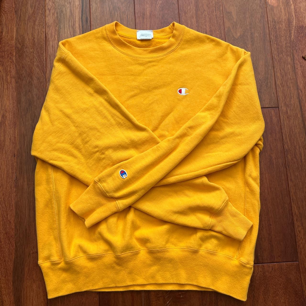 Unisex Bright yellow orange Champion sweatshirt