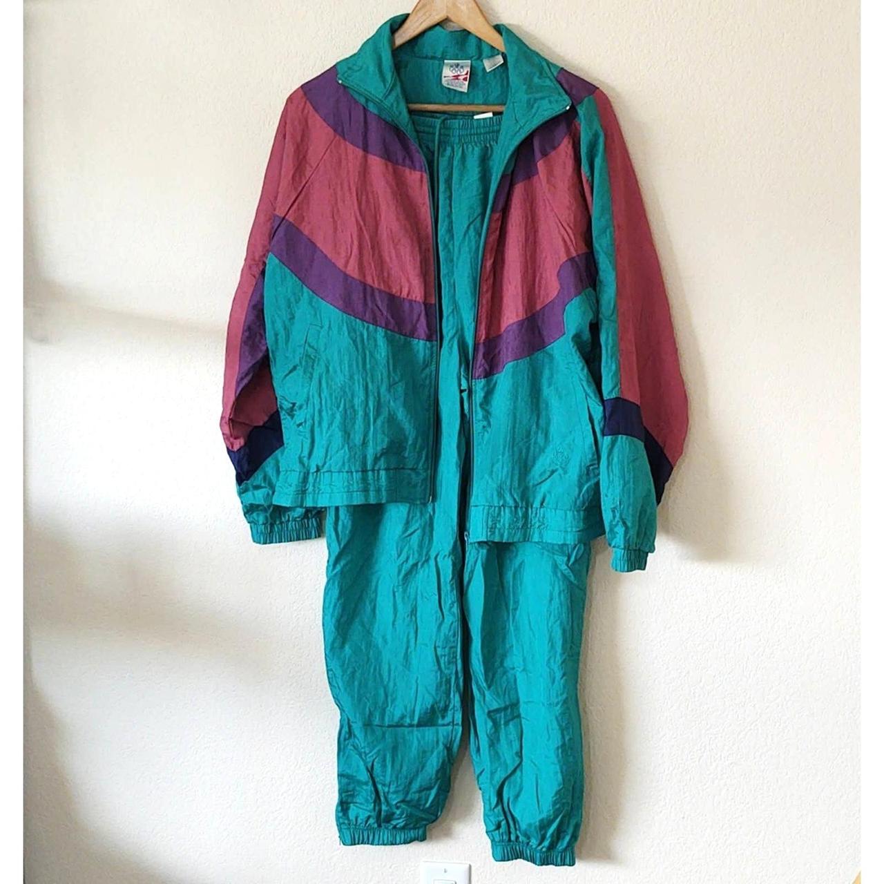Vintage 90s Olympics windbreaker track suit USA.... - Depop