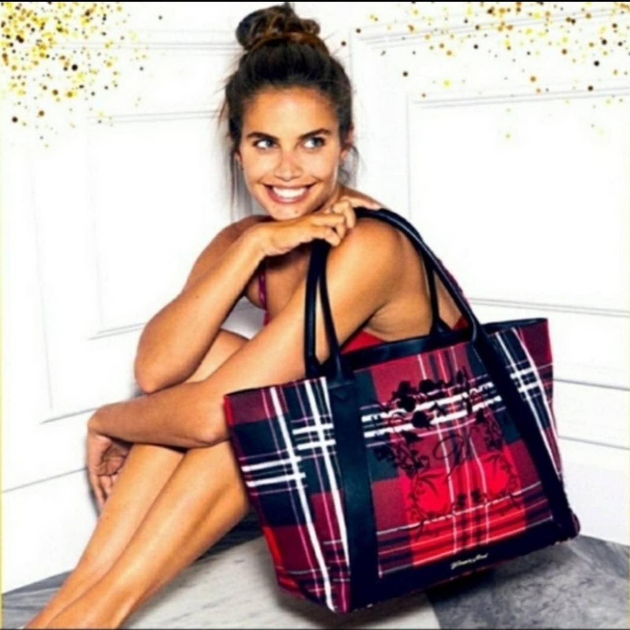Victoria's Secret Tote Bag ,Red And Black Plaid