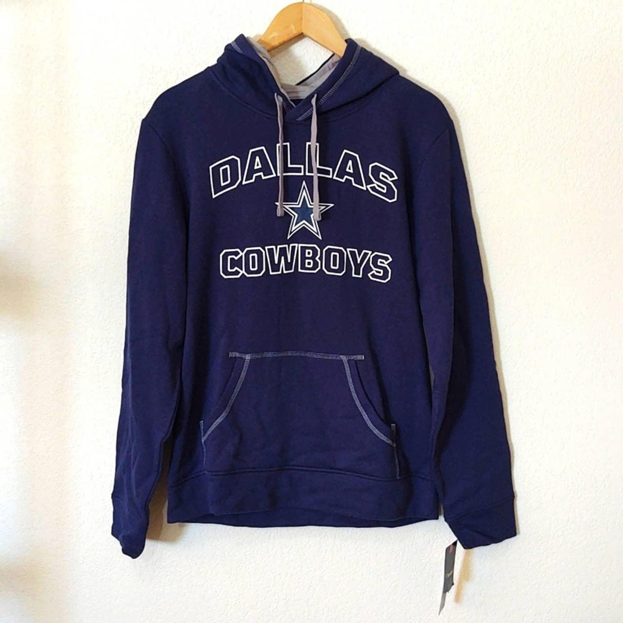 NFL Dallas Cowboys Dark Blue Pullover Hoodie Men's Medium