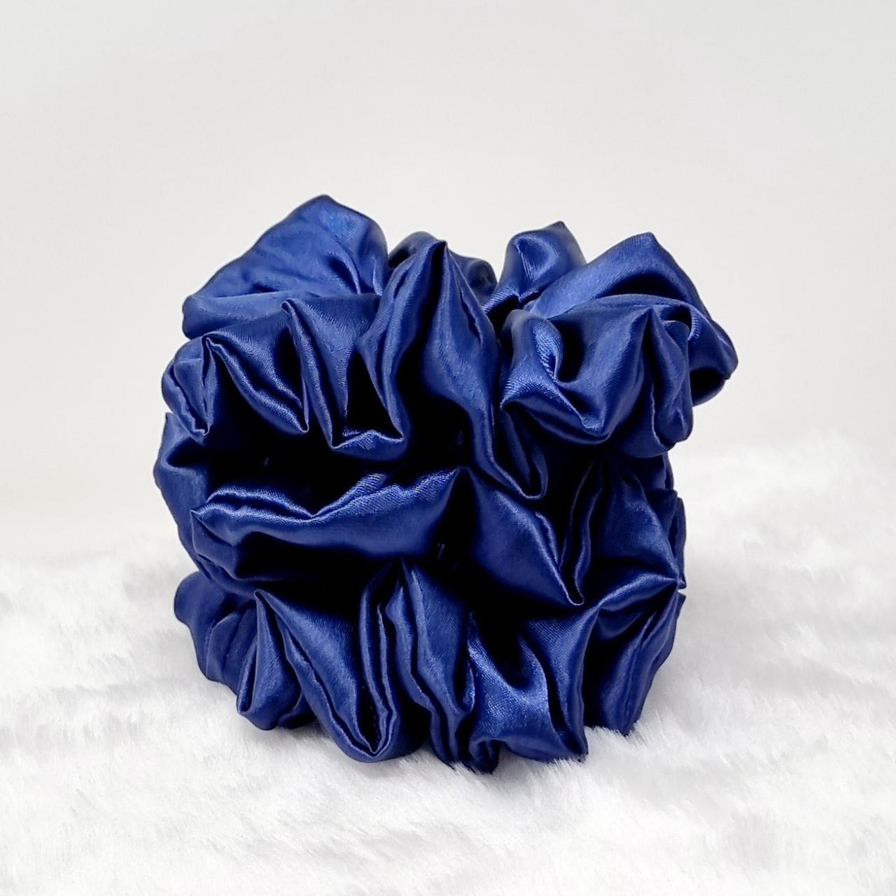 Small navy scrunchies Silky satin hair scrunchies,... - Depop