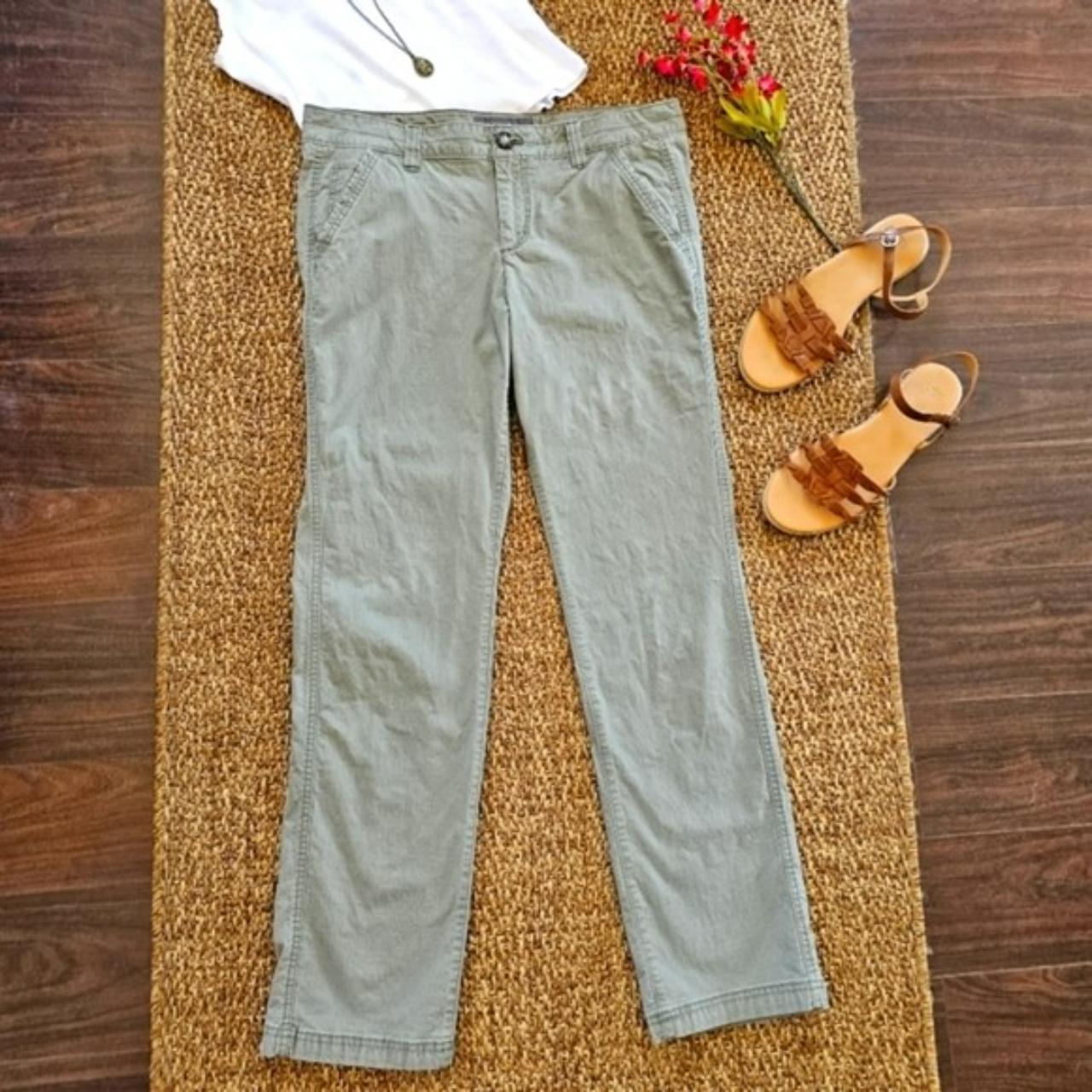 Eddie Bauer Women's Pants Size 10 Light Olive... - Depop