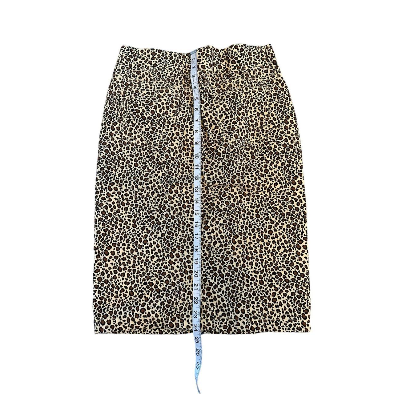 Be Girl Basic Cheetah Print Jean Skirt Size M # - Depop
