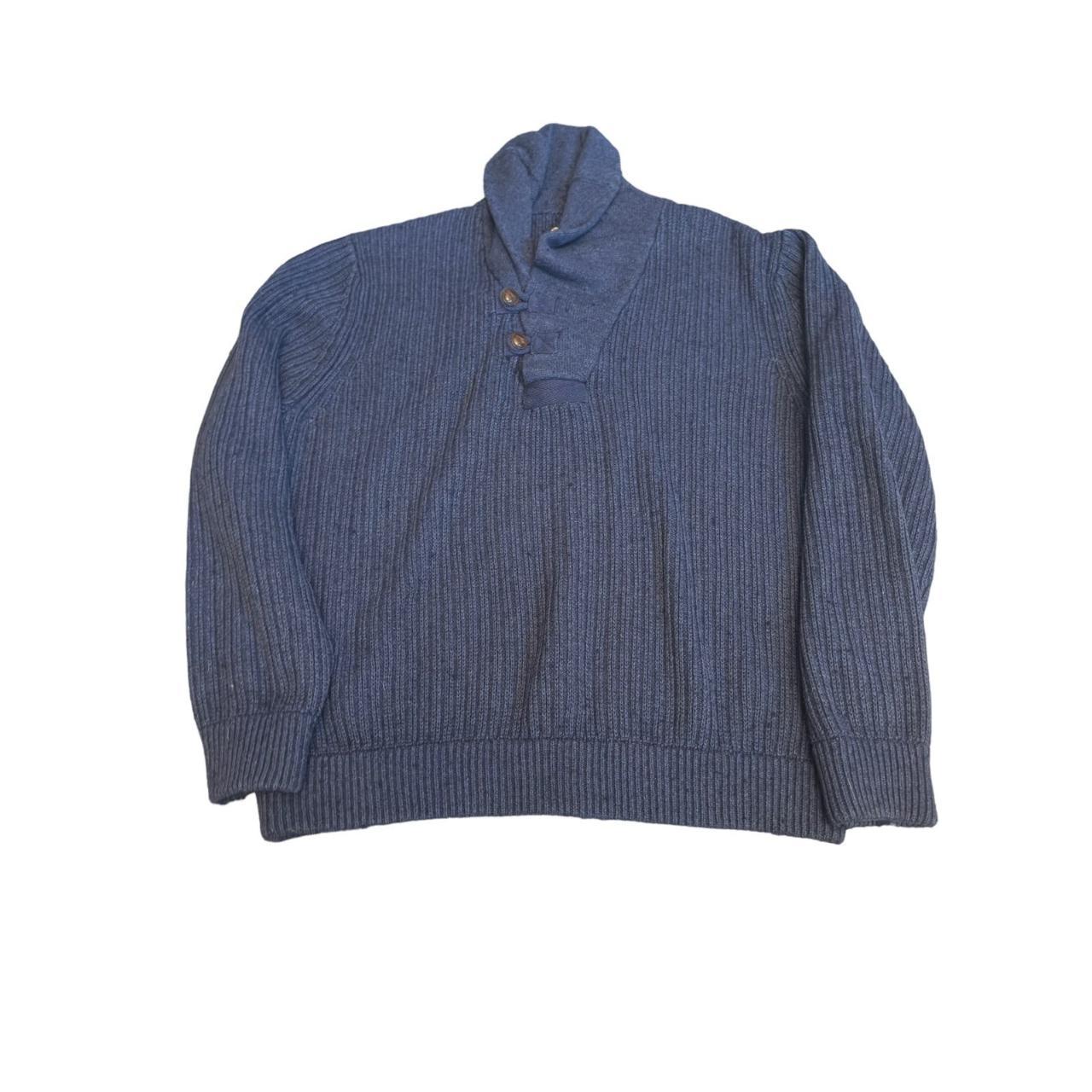 Duluth Trading Sweater Mens XL Blue Brigadier Shawl... - Depop