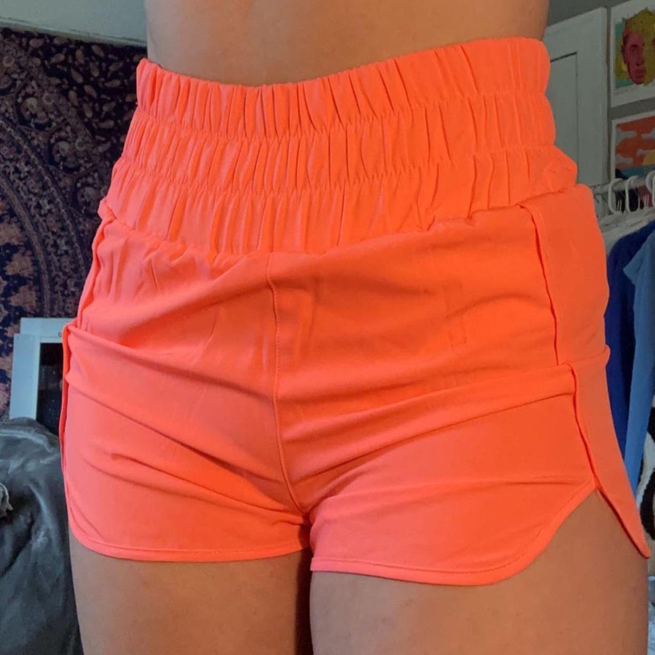BUCKLE shorts in neon pink/orange Size L but fits... Depop