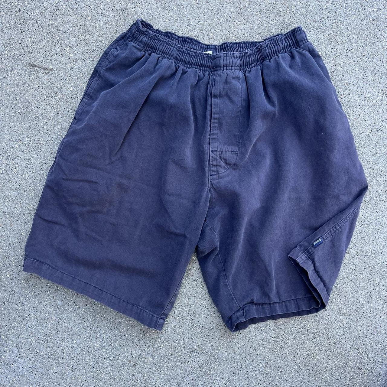 90s faded blue stussy shorts #stussy #skater... - Depop