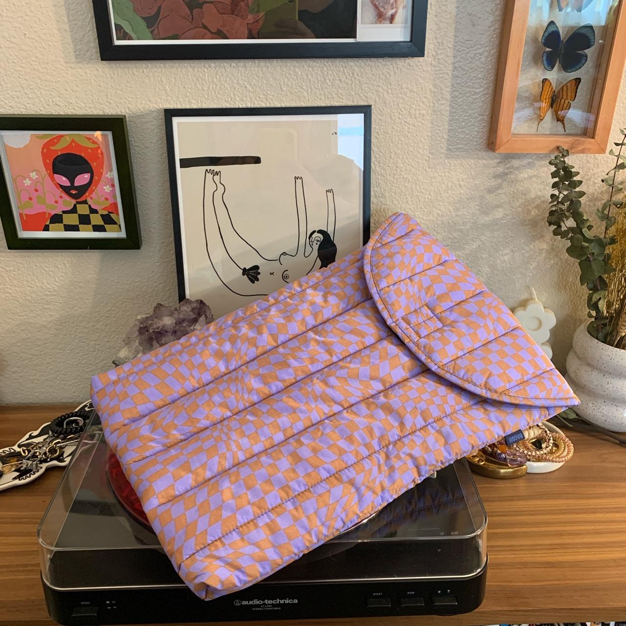 Baggu Pink and Purple Laptopcasesbag Depop