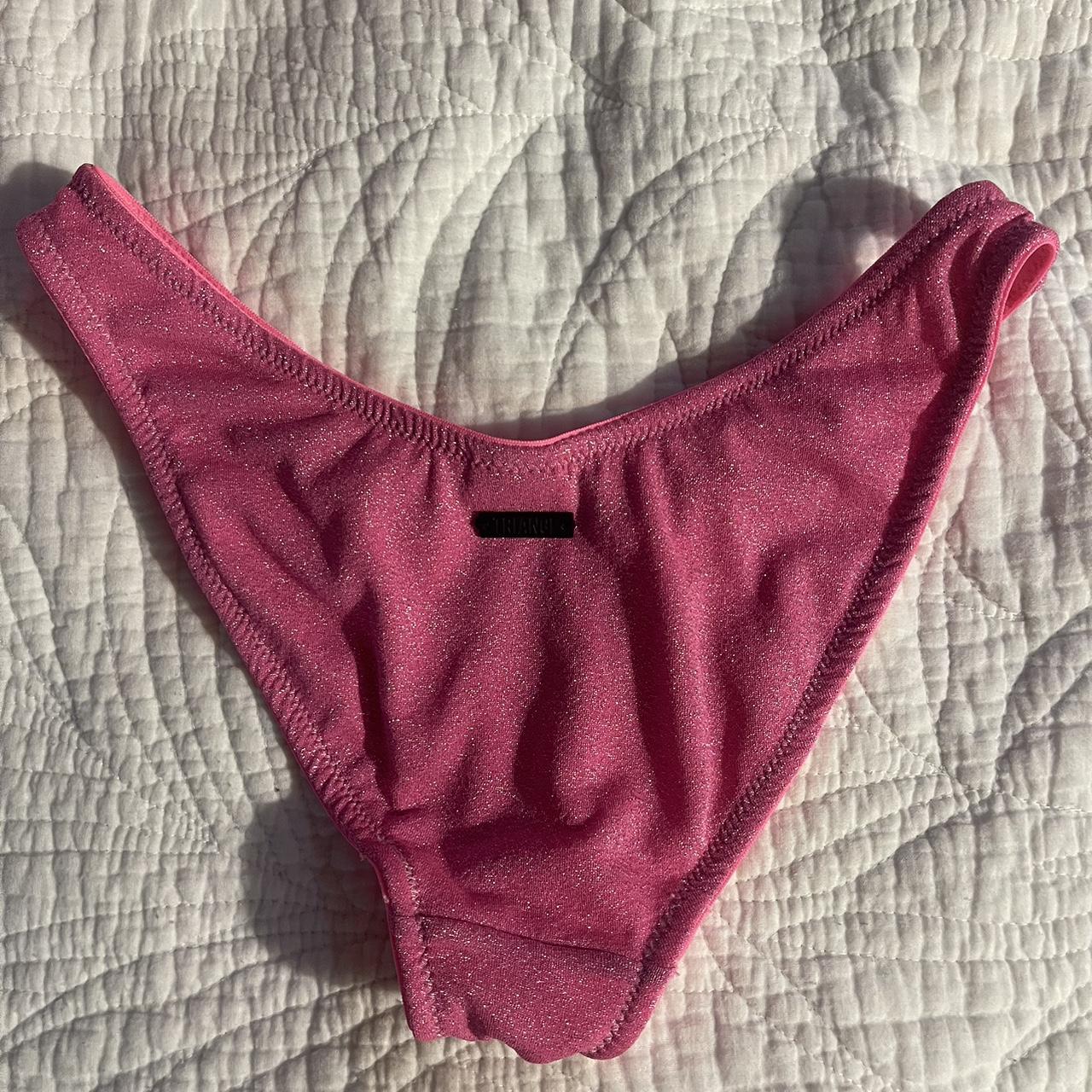 Pink Sparkle Triangl Bikini Worn Once Just Dont Depop 