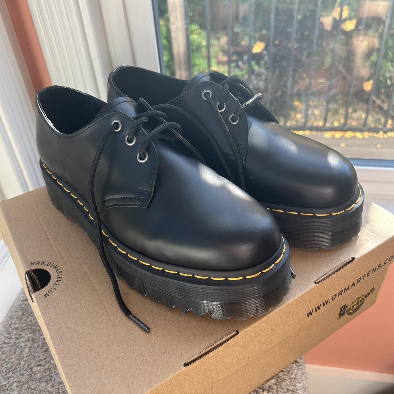 Doc Martens 1461 SMOOTH LEATHER PLATFORM SHOES (worn... - Depop