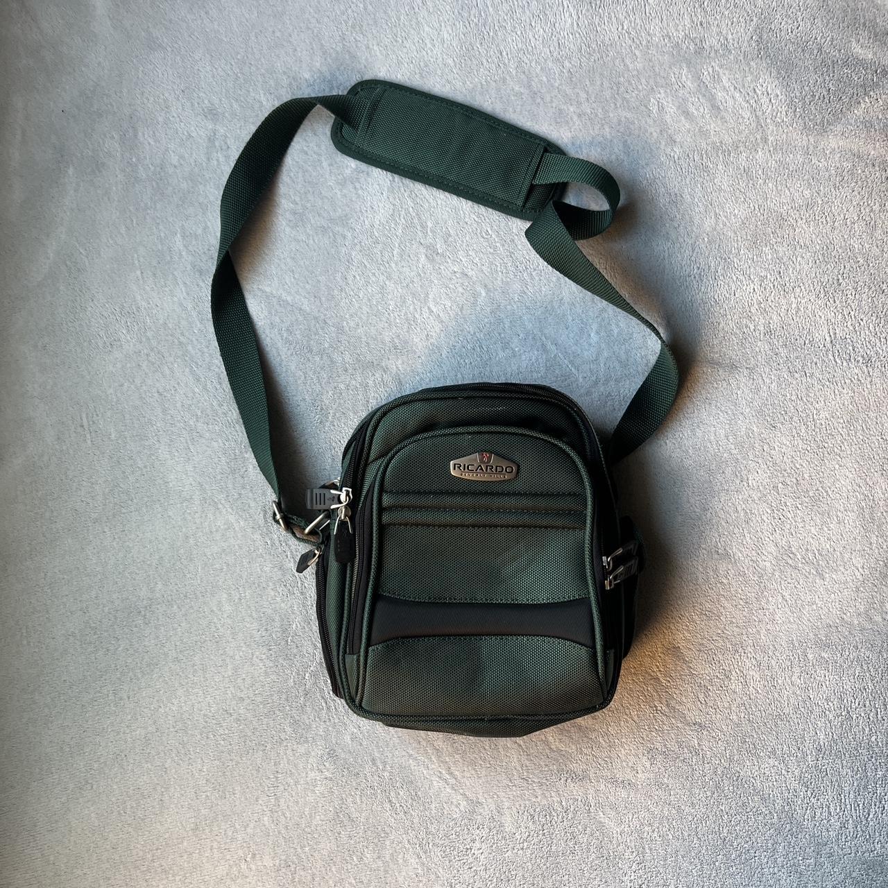 Ricardo Men's Green and Black Bag | Depop