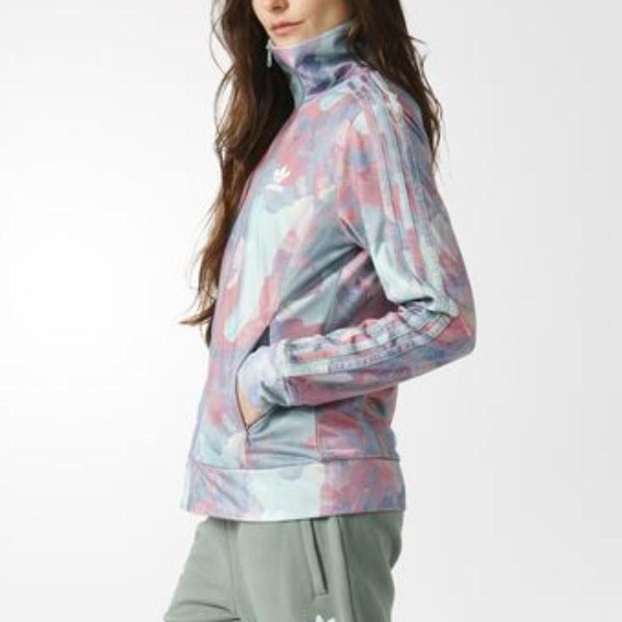 Adidas pastel camo tracksuit jacket. Size UK 20