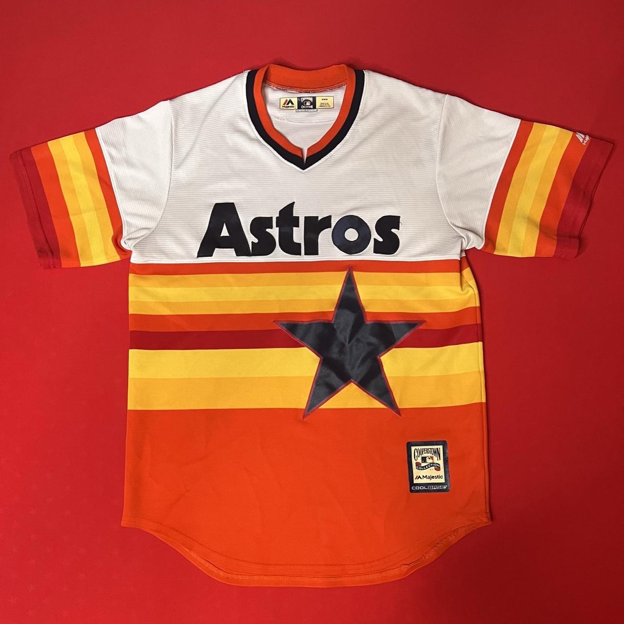 Vintage Houston Astros Jersey Shirt Stitched-on - Depop