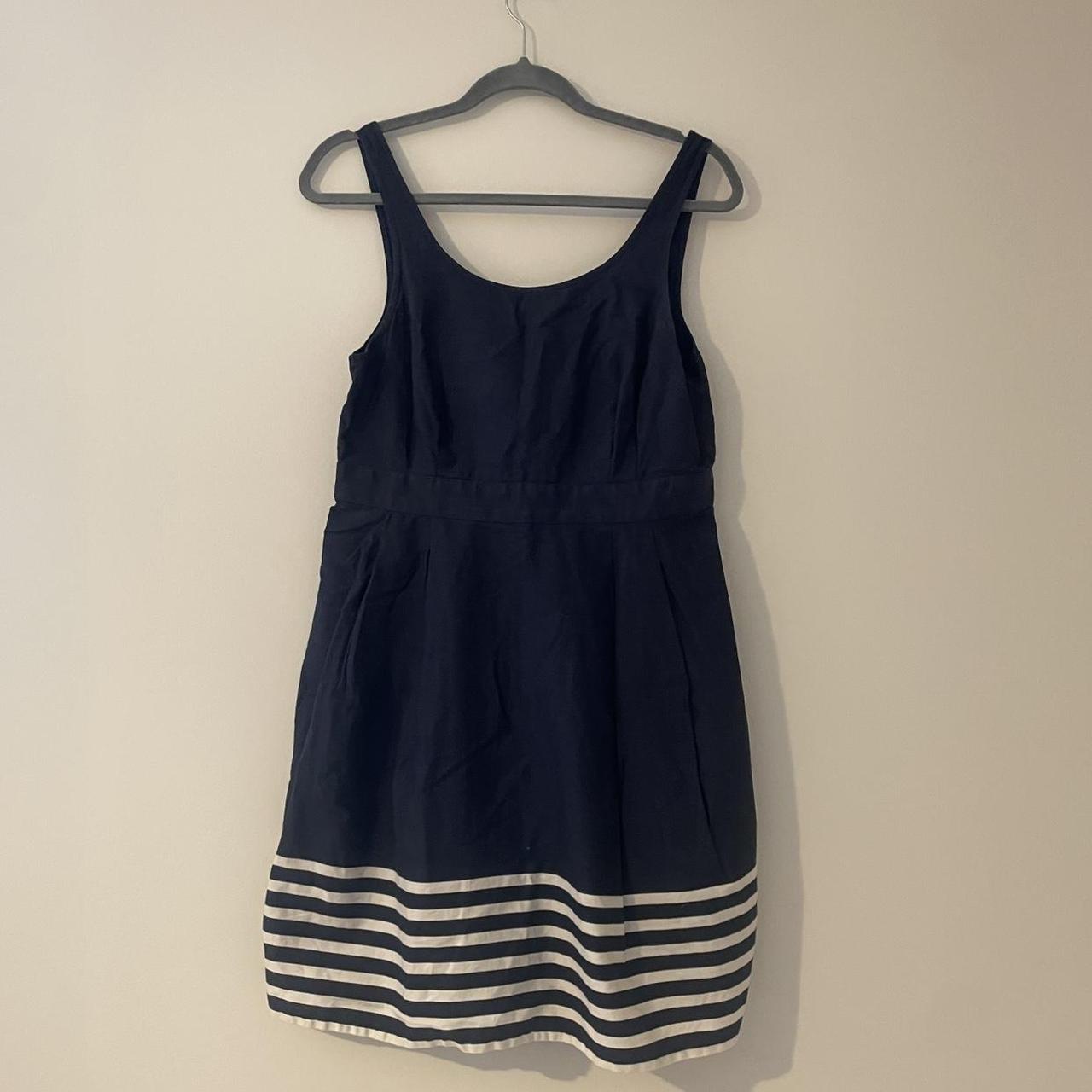 Jack Wills Women's Navy and White Dress | Depop