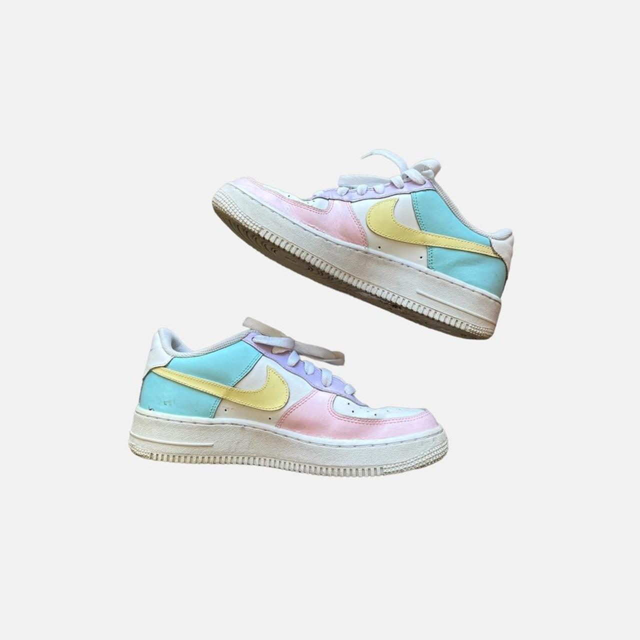 Nike Air Force colour block pastel hand painted. Depop