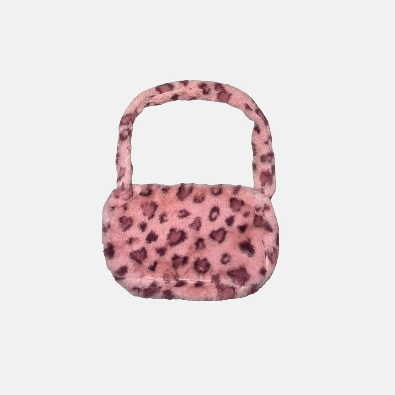 Super cute fluffy pink leopard print style y2k bag 💗... - Depop
