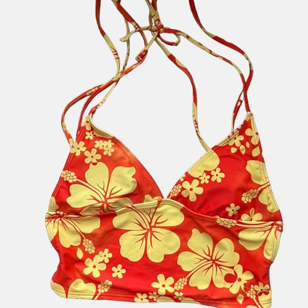 Women's Orange and Yellow Bikinisandtankinisets Depop