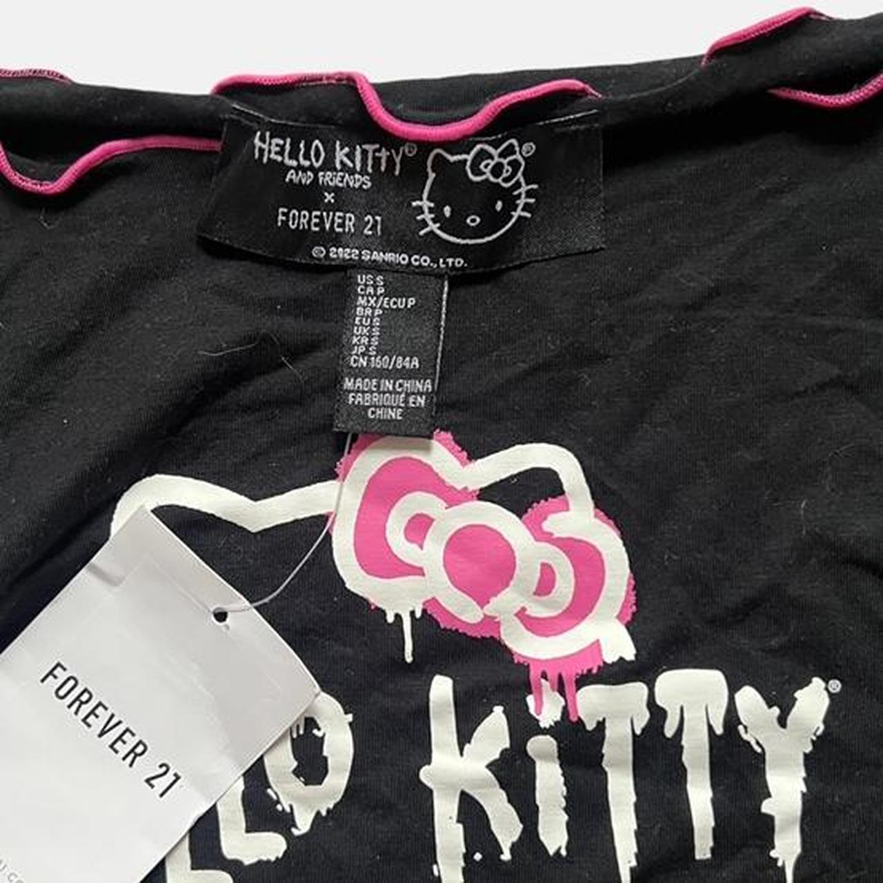 Hello kitty x forever 21 black graphic logo grunge | Depop
