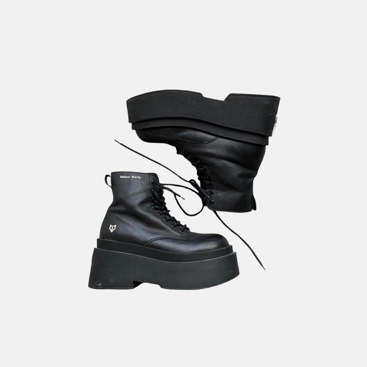 Naked Wolfe black chunky Saturn leather boots 🖤 worn... Depop