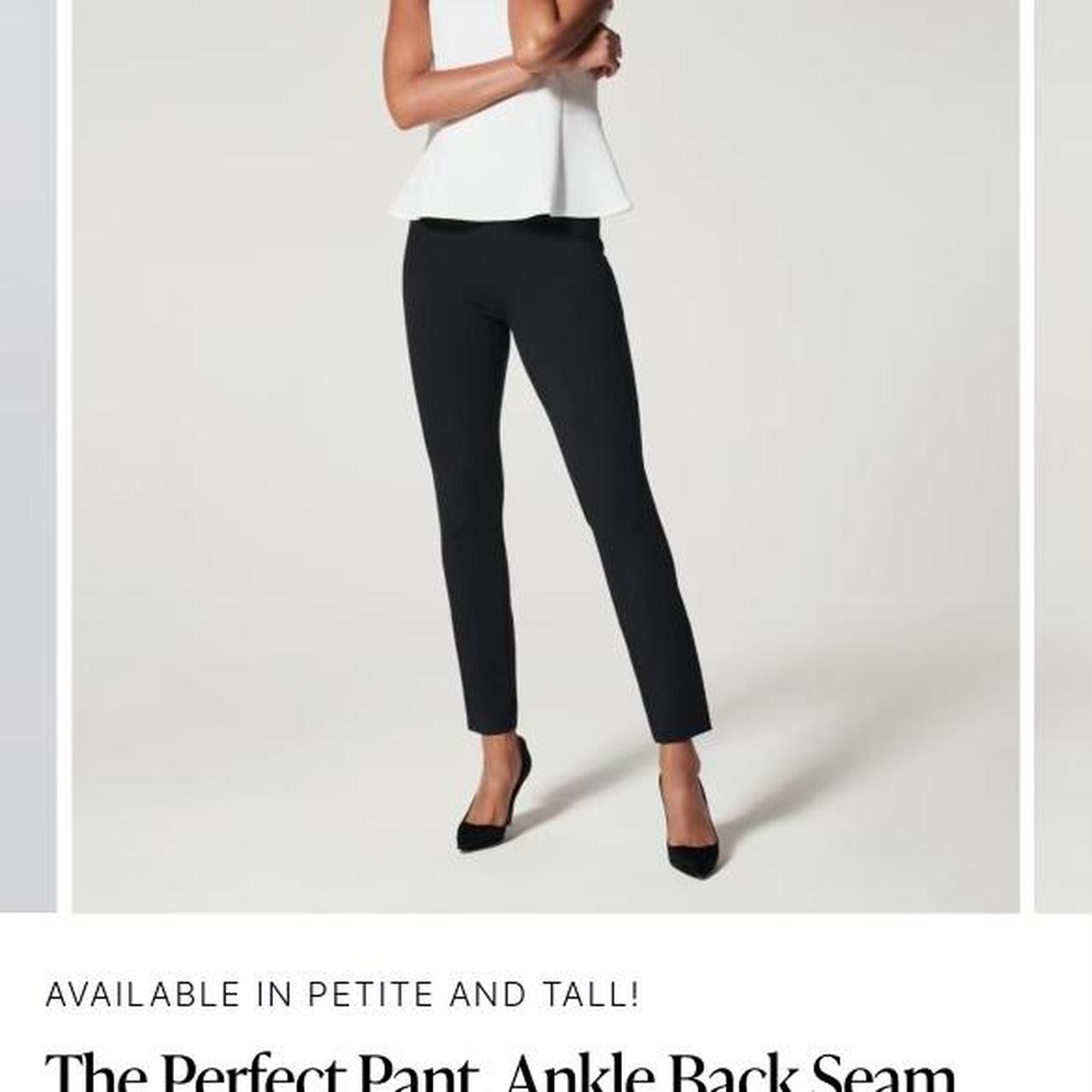 Spanx The Perfect Pant Ankle Backseam Skinny Classic, Black, Medium P