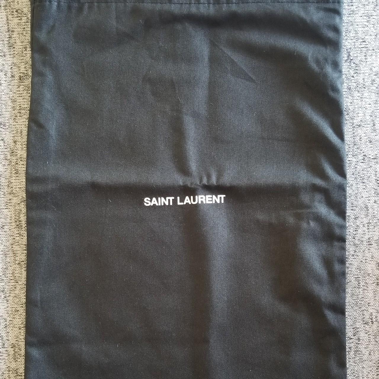 Saint Laurent Black Dust Bag with a drawstring Depop