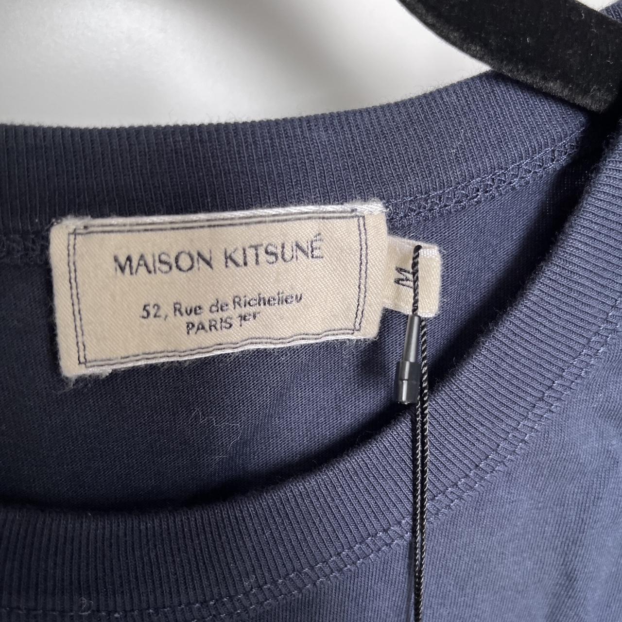 Maison Kitsuné medium t shirt in navy. Brand new.... - Depop