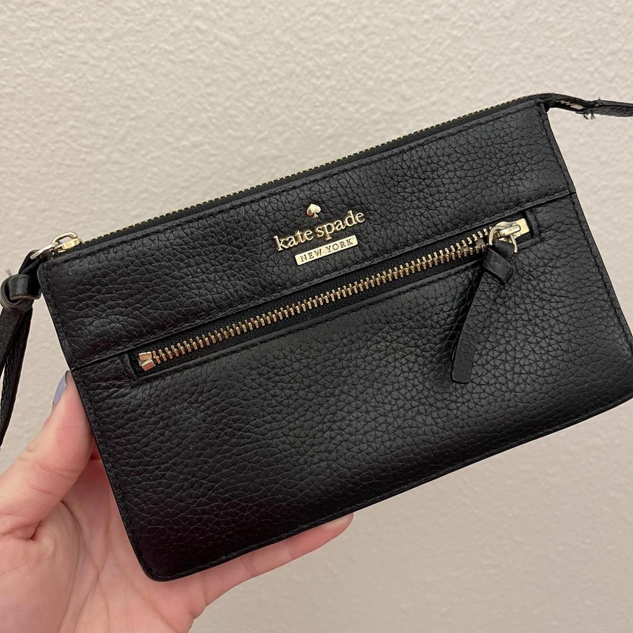 Kate Spade New York Women's Black and Gold Bag | Depop