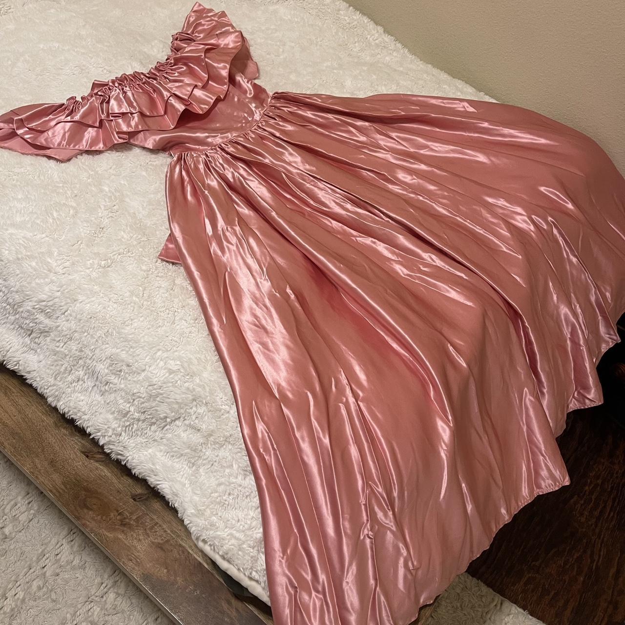 Liquid satin outlet gown