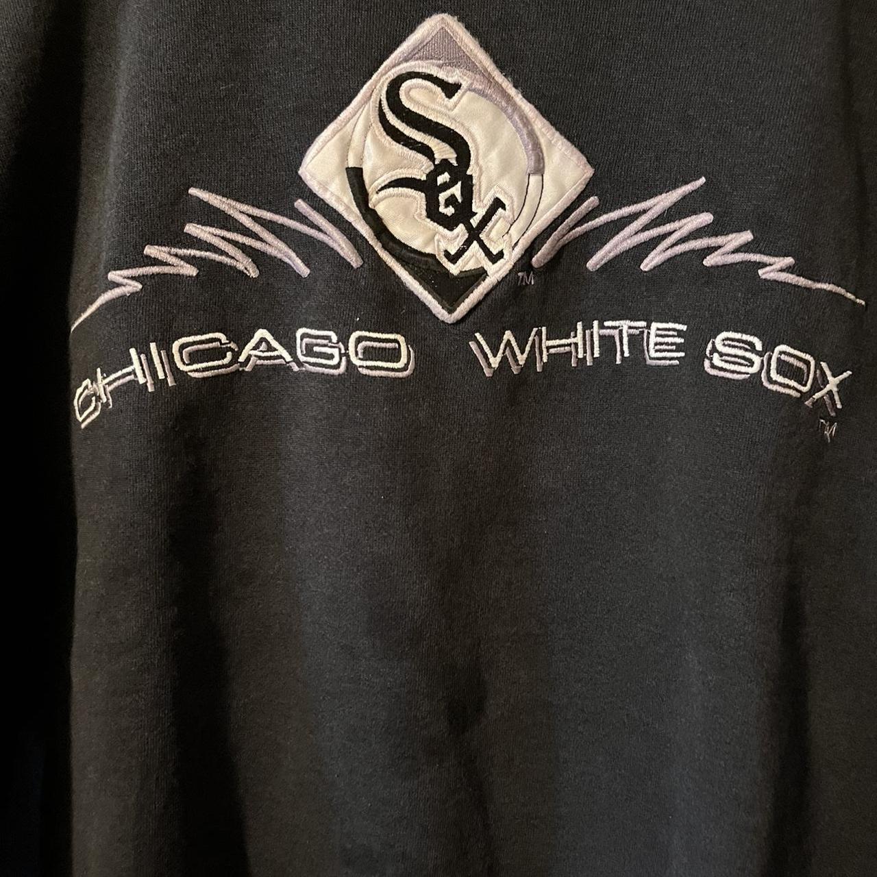 CustomCat Chicago White Sox Vintage MLB Crewneck Sweatshirt Black / 2XL