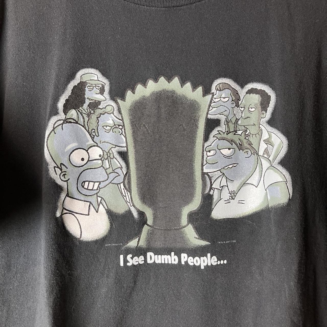 Bart Simpson I See Dumb People Rare Black Vintage...