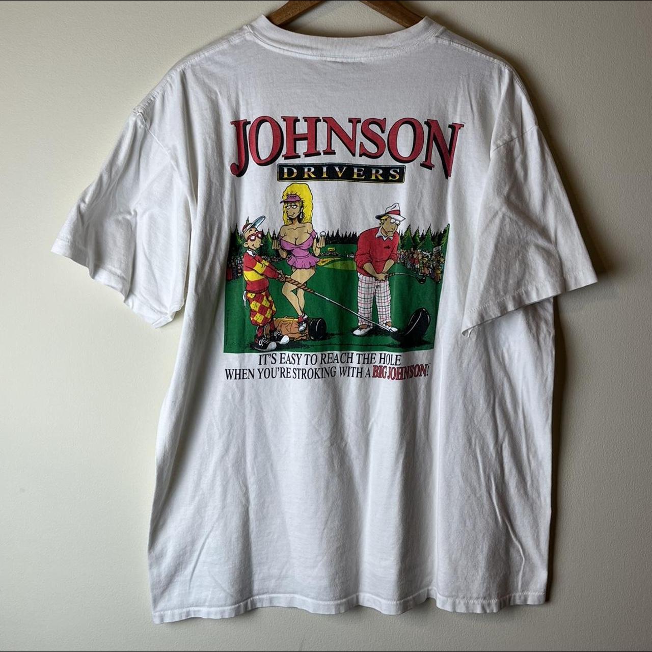 Big Johnson Vintage 90s Tshirt Golf Drivers XL Crude... - Depop