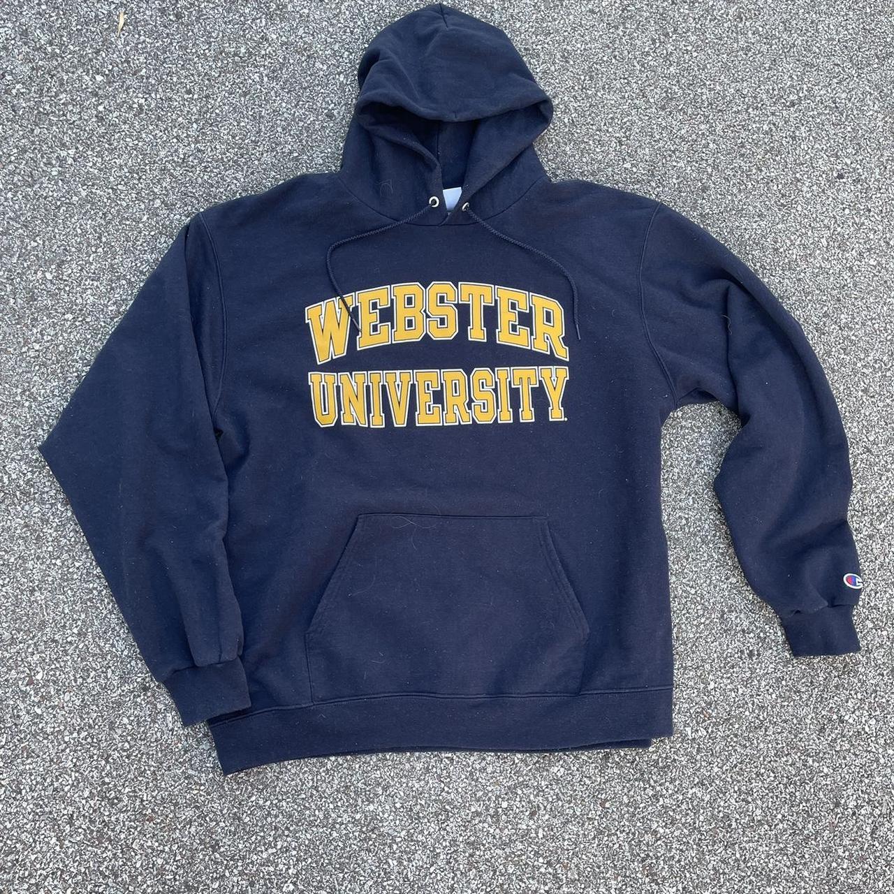 Webster University navy blue hoodie~size xl~ no... - Depop