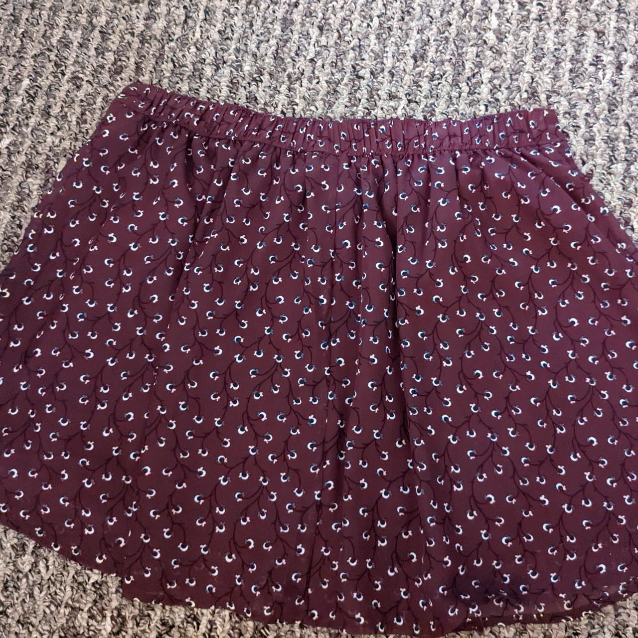Purple Floral Pleated Skirt This old navy skirt is... Depop