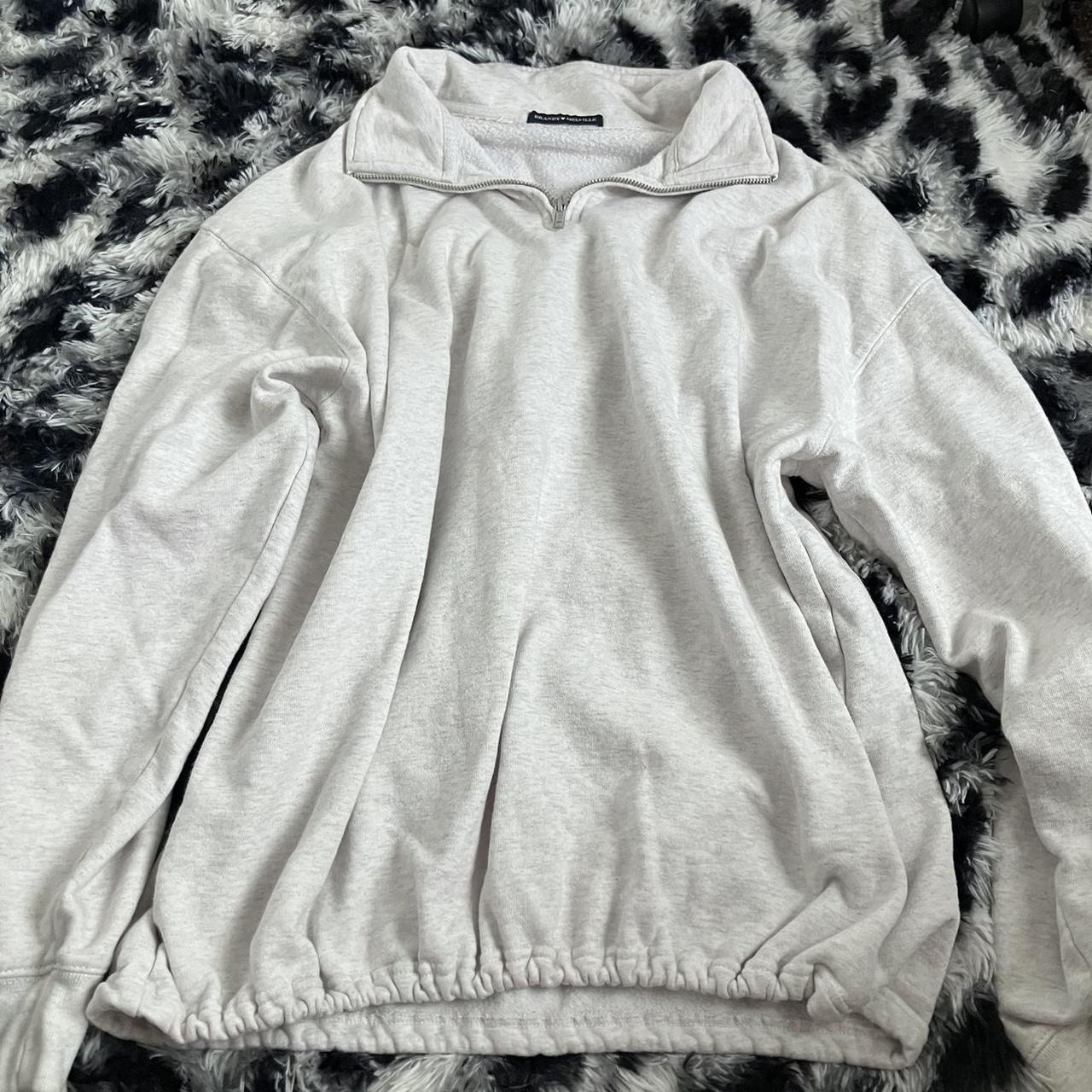 Brandy Melville Women's Sweatshirt Grey/White One size – Grey