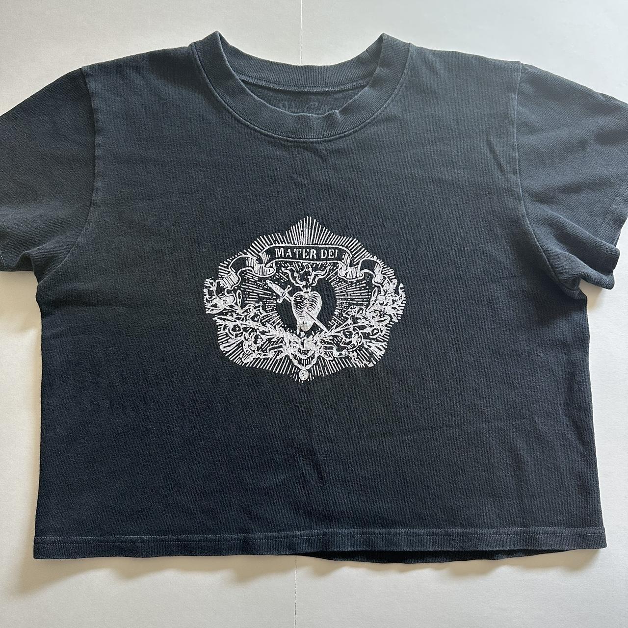 dark grey brandy cropped t shirt Depop