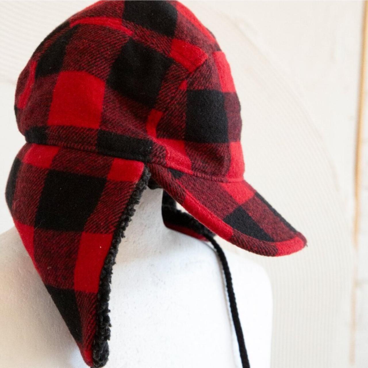 Target Men's Hat - Red/Multi – Wool Blend Trapper… - image 4